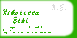 nikoletta eipl business card